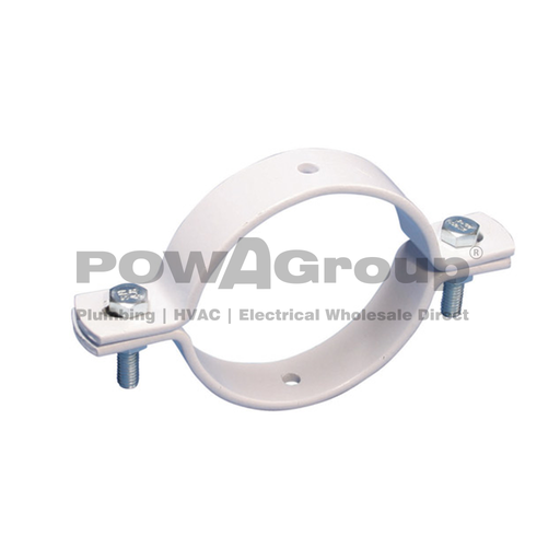 PVC Double Bolted Clamps Powder Coated White| PowAGroup Global Pty Ltd